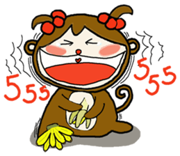 elf monkey sticker #9122551
