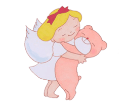 Angel and friendly animals (from Japan) sticker #9122936