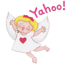 Angel and friendly animals (from Japan) sticker #9122946