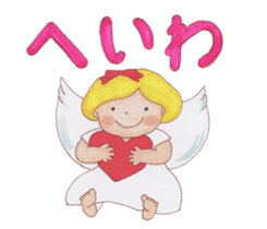 Angel and friendly animals (from Japan) sticker #9122961