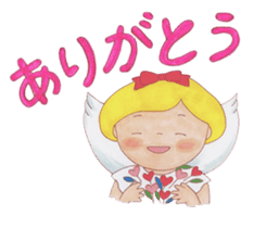 Angel and friendly animals (from Japan) sticker #9122967