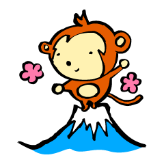 Monkey Sticker Created by Koji Takano.
