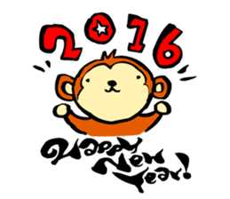Monkey Sticker Created by Koji Takano. sticker #9124288
