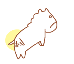 It is a cute horse illustrations4 sticker #9126068