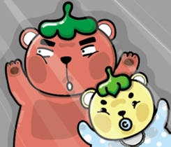 Tomato bear family sticker #9126302
