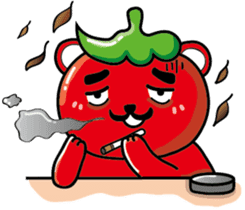 Tomato bear family sticker #9126323