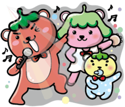 Tomato bear family sticker #9126325