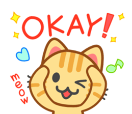 Cat of my home(red tabby) English sticker #9126368