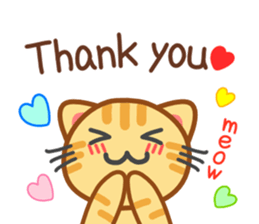 Cat of my home(red tabby) English sticker #9126369
