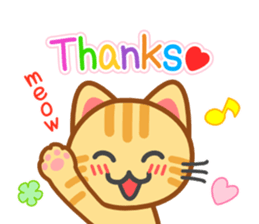 Cat of my home(red tabby) English sticker #9126370