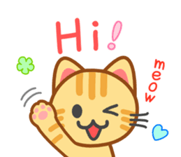 Cat of my home(red tabby) English sticker #9126372