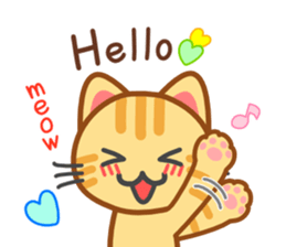 Cat of my home(red tabby) English sticker #9126373