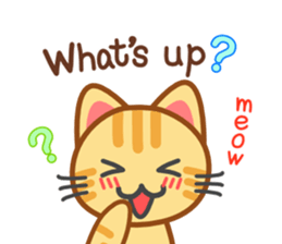 Cat of my home(red tabby) English sticker #9126374