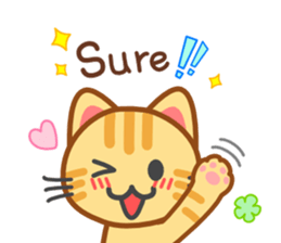 Cat of my home(red tabby) English sticker #9126376