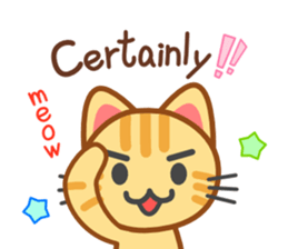Cat of my home(red tabby) English sticker #9126379