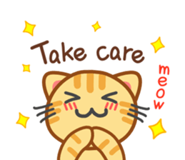 Cat of my home(red tabby) English sticker #9126382