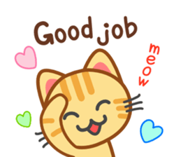 Cat of my home(red tabby) English sticker #9126384
