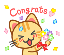 Cat of my home(red tabby) English sticker #9126386