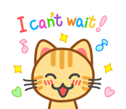 Cat of my home(red tabby) English sticker #9126387