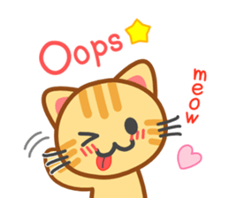 Cat of my home(red tabby) English sticker #9126394