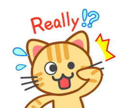 Cat of my home(red tabby) English sticker #9126396