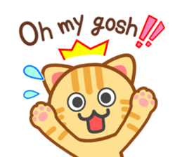 Cat of my home(red tabby) English sticker #9126397