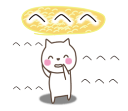 White cat & mouse sticker #9127165