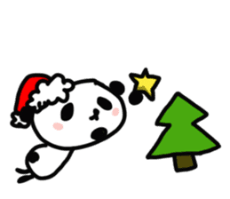 Christmas and New Year Panda Sticker sticker #9128009