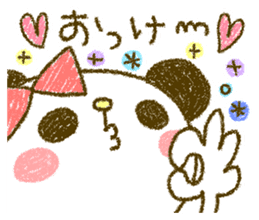 Easy-to-use rabbit and panda. Two sticker #9128574