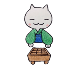 cats and the game of go sticker #9128960