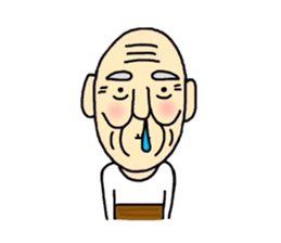 Shaved grandfather3 sticker #9129969