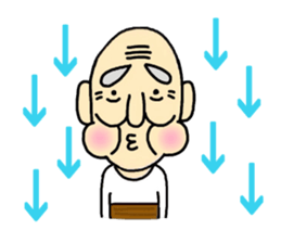 Shaved grandfather3 sticker #9129970