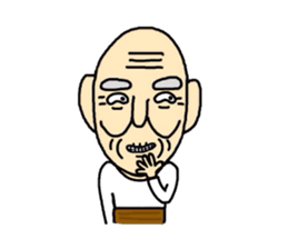 Shaved grandfather3 sticker #9129973