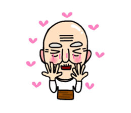 Shaved grandfather3 sticker #9129984