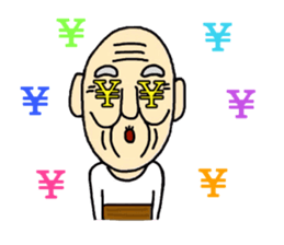 Shaved grandfather3 sticker #9129987