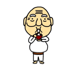 Shaved grandfather3 sticker #9129996