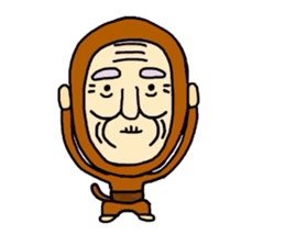 Shaved grandfather3 sticker #9129998