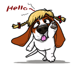 Basset hound 4 sticker #9130492