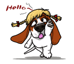 Basset hound 4 sticker #9130492