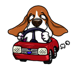 Basset hound 4 sticker #9130519