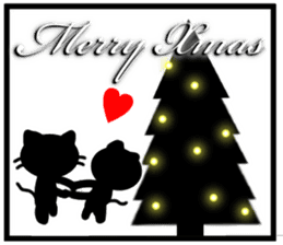 Christmas,the Happy New Year White cat sticker #9132848