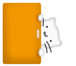 Christmas,the Happy New Year White cat sticker #9132877