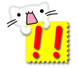 Christmas,the Happy New Year White cat sticker #9132883