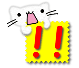 Christmas,the Happy New Year White cat sticker #9132883