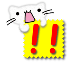 Christmas,the Happy New Year White cat sticker #9132883