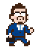 A day of beard bear (Pixel Art) ver.2 sticker #9134632