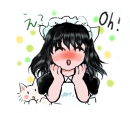 cat and Housemaid sticker #9134930