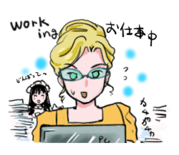 cat and Housemaid sticker #9134948