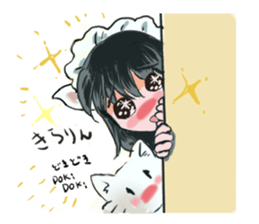 cat and Housemaid sticker #9134957