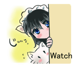 cat and Housemaid sticker #9134958